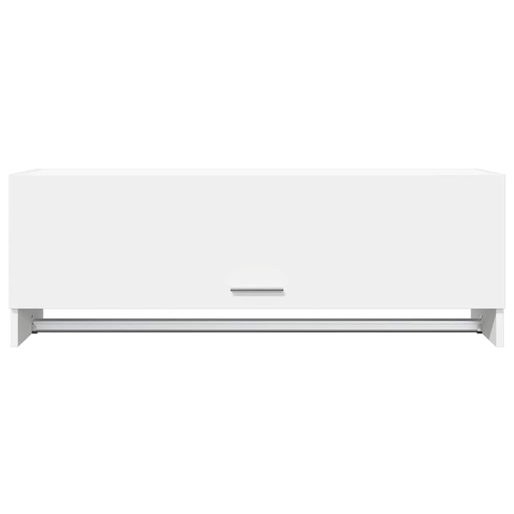 Garderobeskap hvit 100x32,5x35 cm konstruert tre