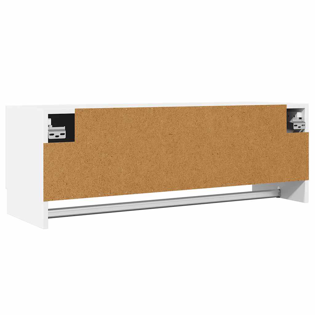 Garderobeskap hvit 100x32,5x35 cm konstruert tre