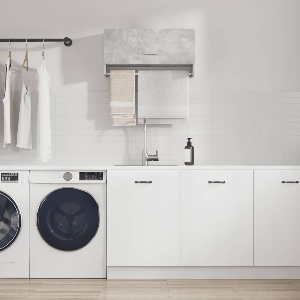 Garderobe betonggrå 70x32,5x35 cm konstruert tre