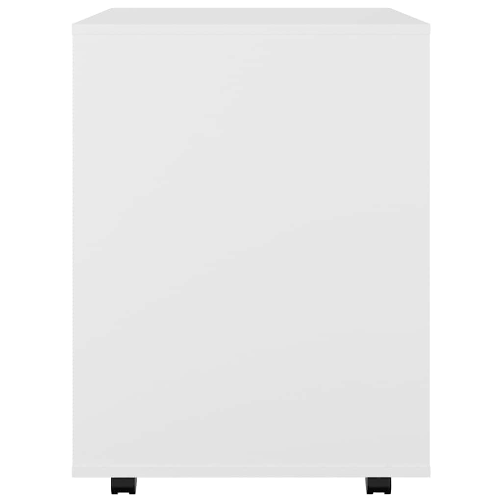 Rulleskap hvit 60x53x72 cm konstruert tre