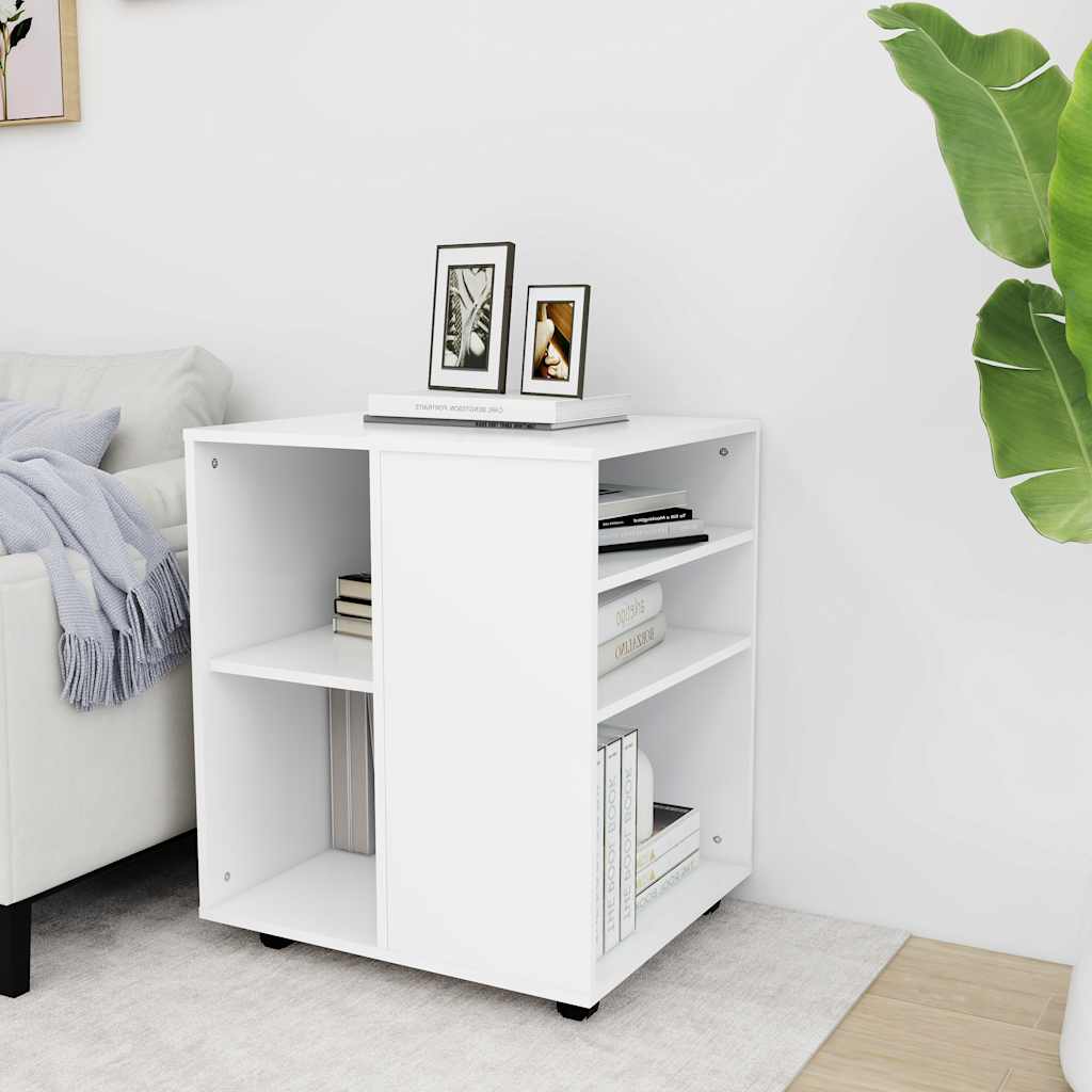 Rulleskap hvit 60x53x72 cm konstruert tre
