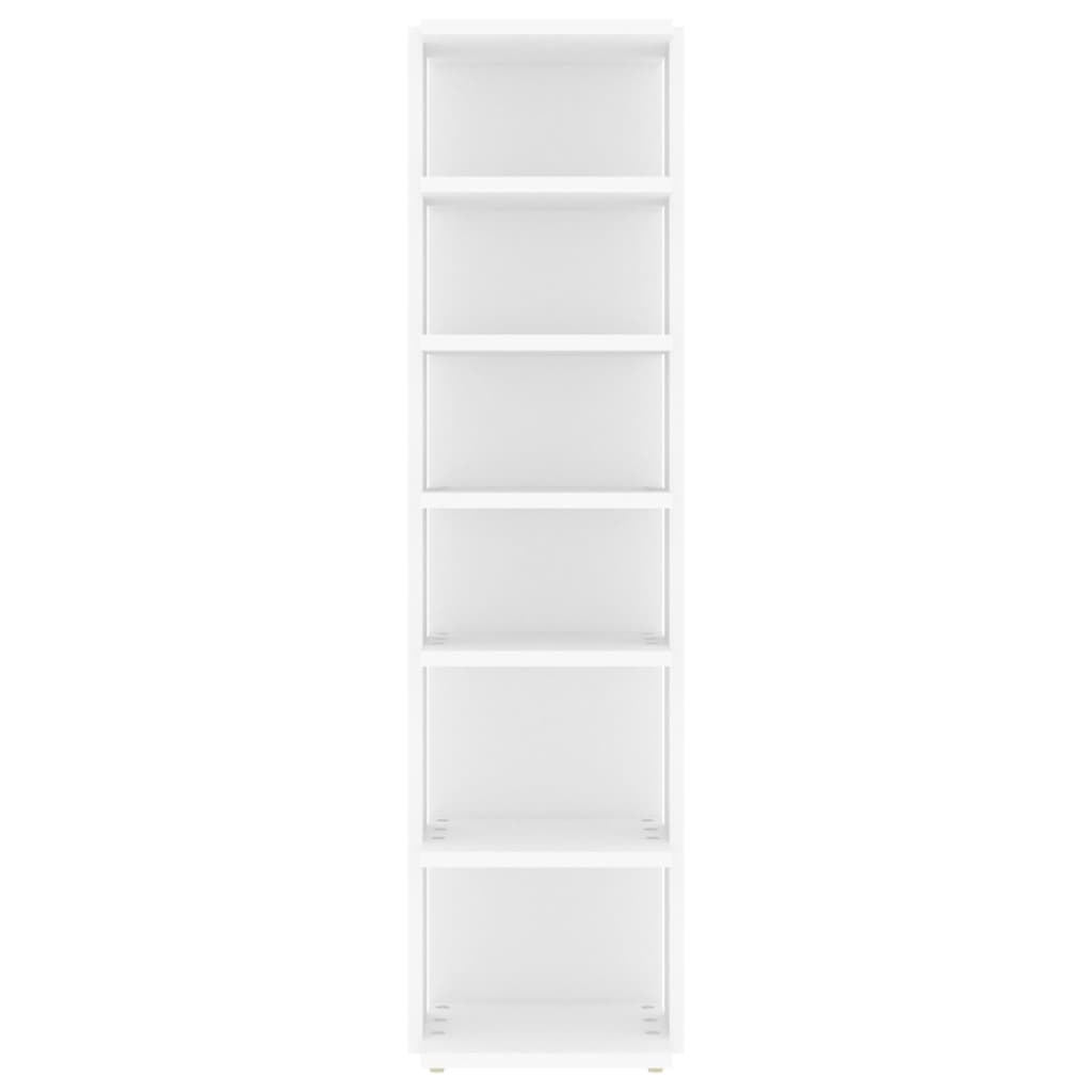 Skoskap hvit 27,5x27x102 cm konstruert tre