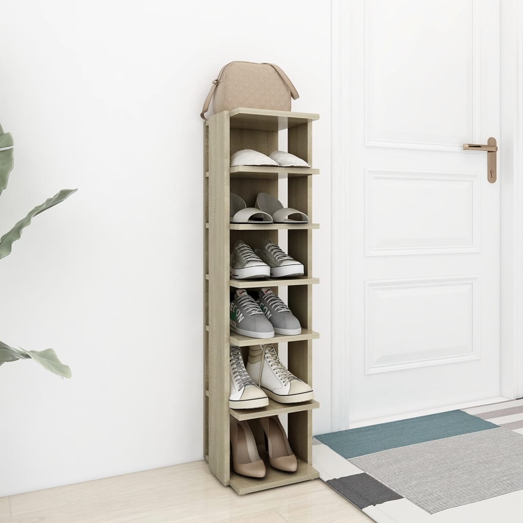 Skoskap sonoma eik 27,5x27x102 cm konstruert tre