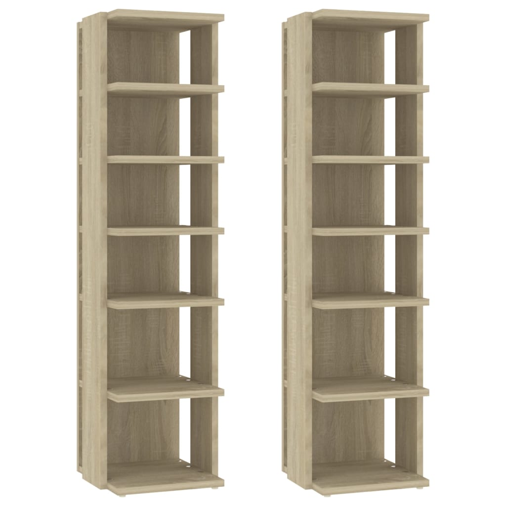 Skoskap sonoma eik 2 stk 27,5x27x102 cm