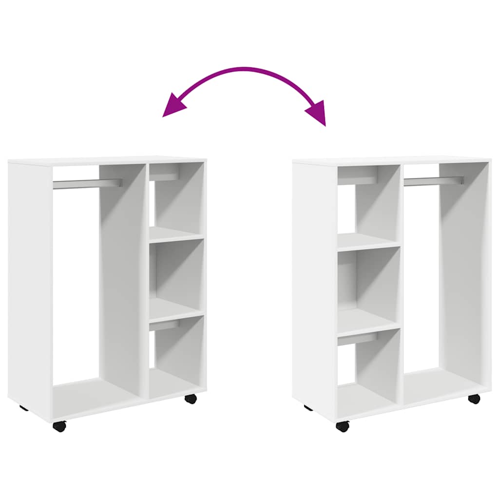 Garderobe hvit 80x40x110 cm konstruert tre