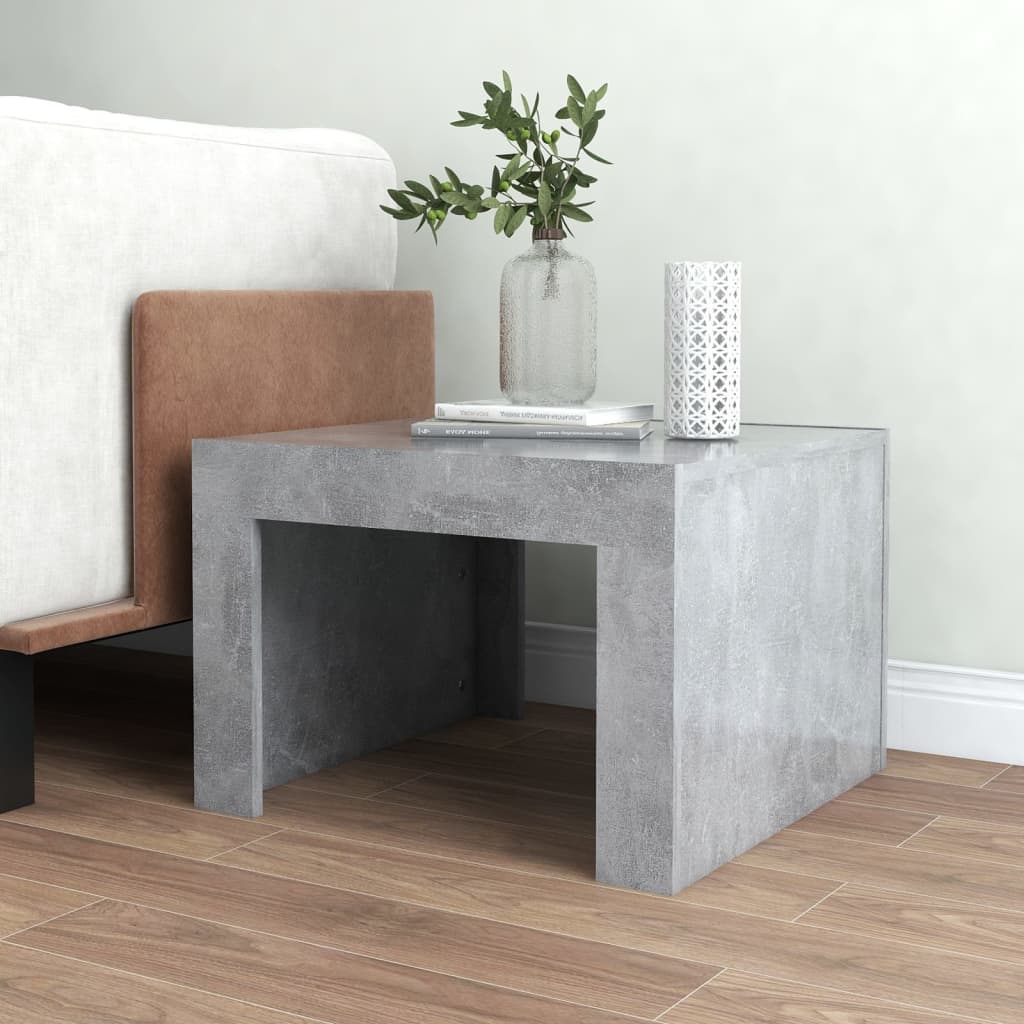 Salongbord betonggrå 50x50x35 cm konstruert tre