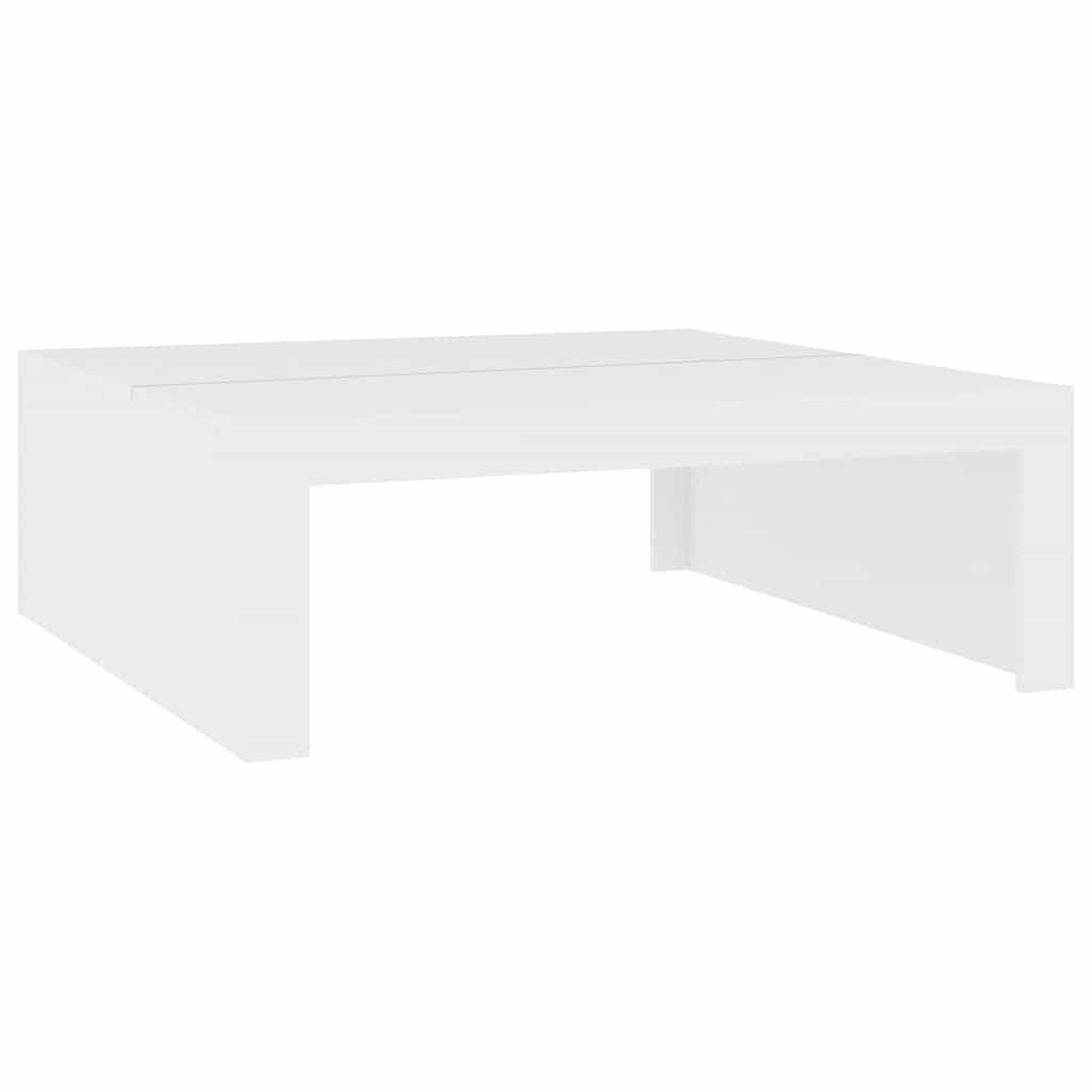 Salongbord hvit 100x100x35 cm konstruert tre