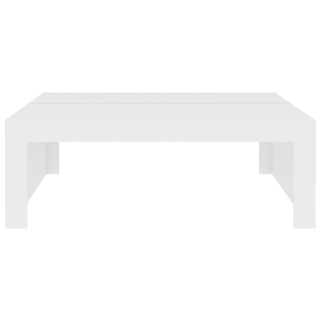 Salongbord hvit 100x100x35 cm konstruert tre