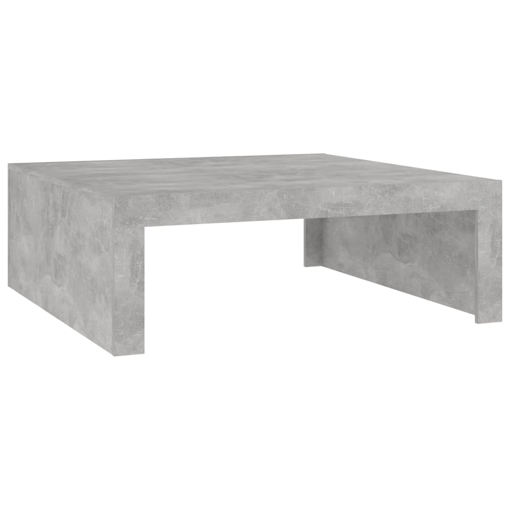 Salongbord betonggrå 100x100x35 cm konstruert tre