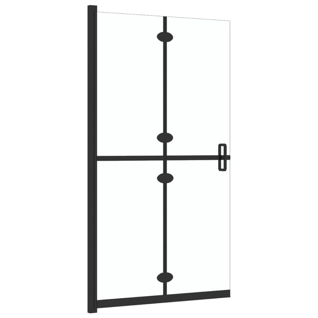 Sammenleggbar dusjvegg med gjennomsiktig ESG-glass 80x190 cm