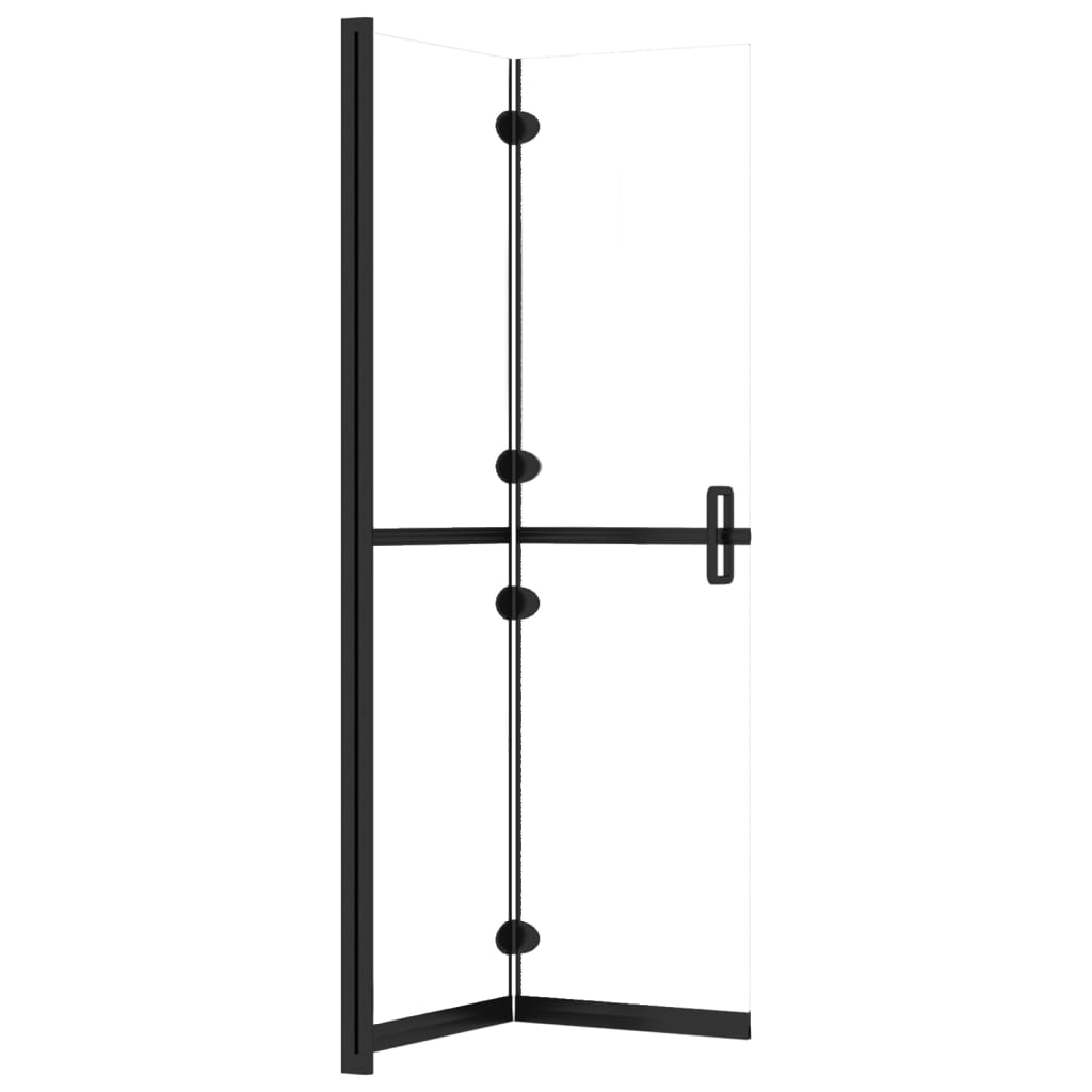 Sammenleggbar dusjvegg med klart ESG-glass 100x190 cm