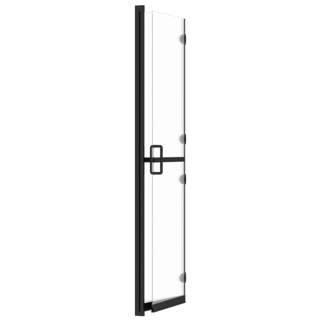 Sammenleggbar dusjvegg med klart ESG-glass 100x190 cm