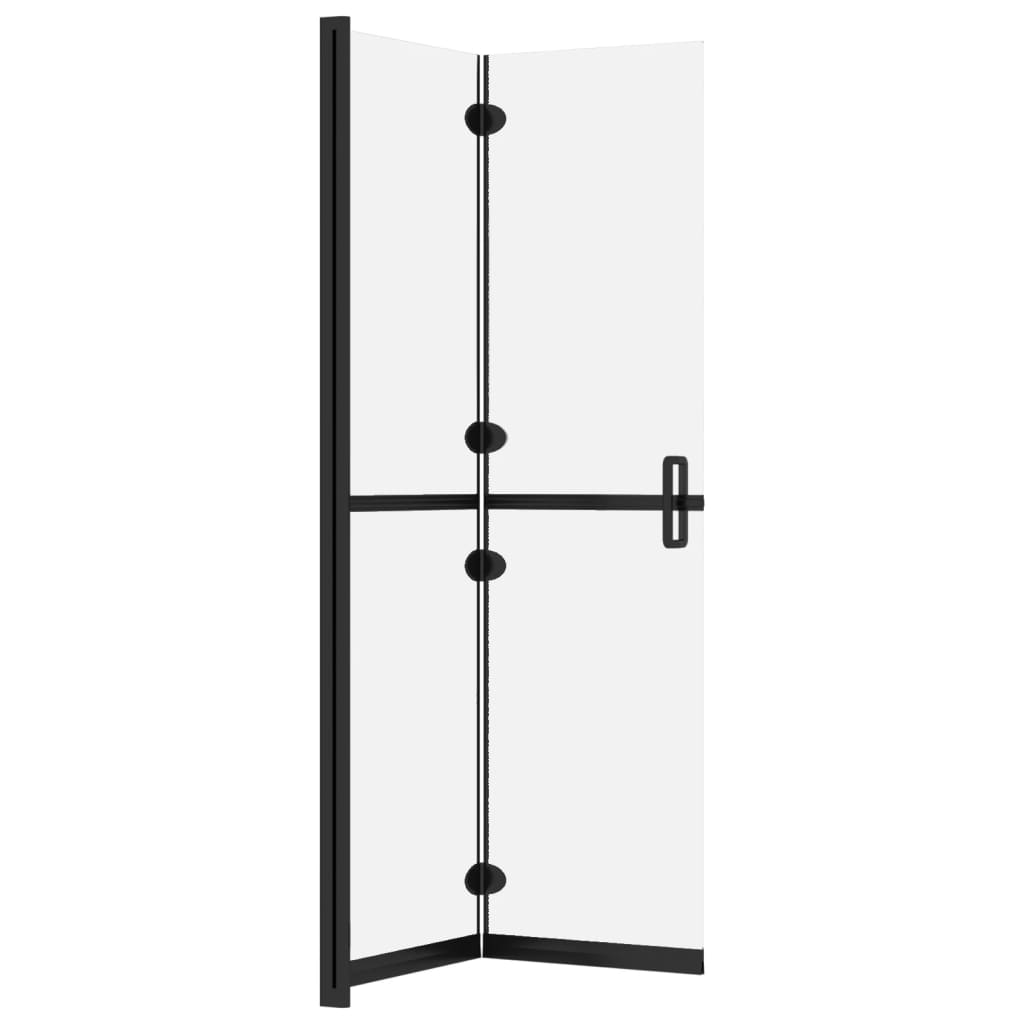 Sammenleggbar dusjvegg med frostet ESG-glass 70x190 cm