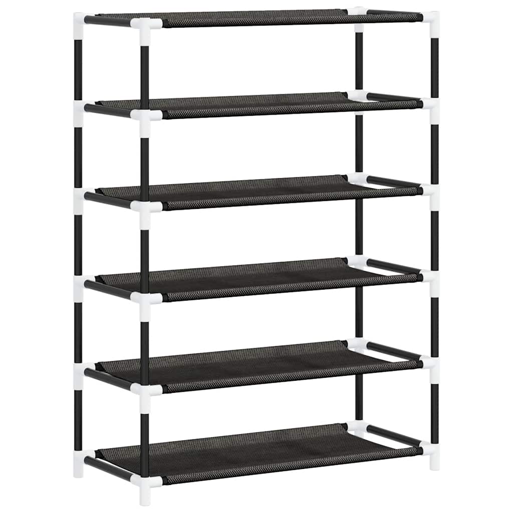 Skoskap svart 60x28x90 cm stoff