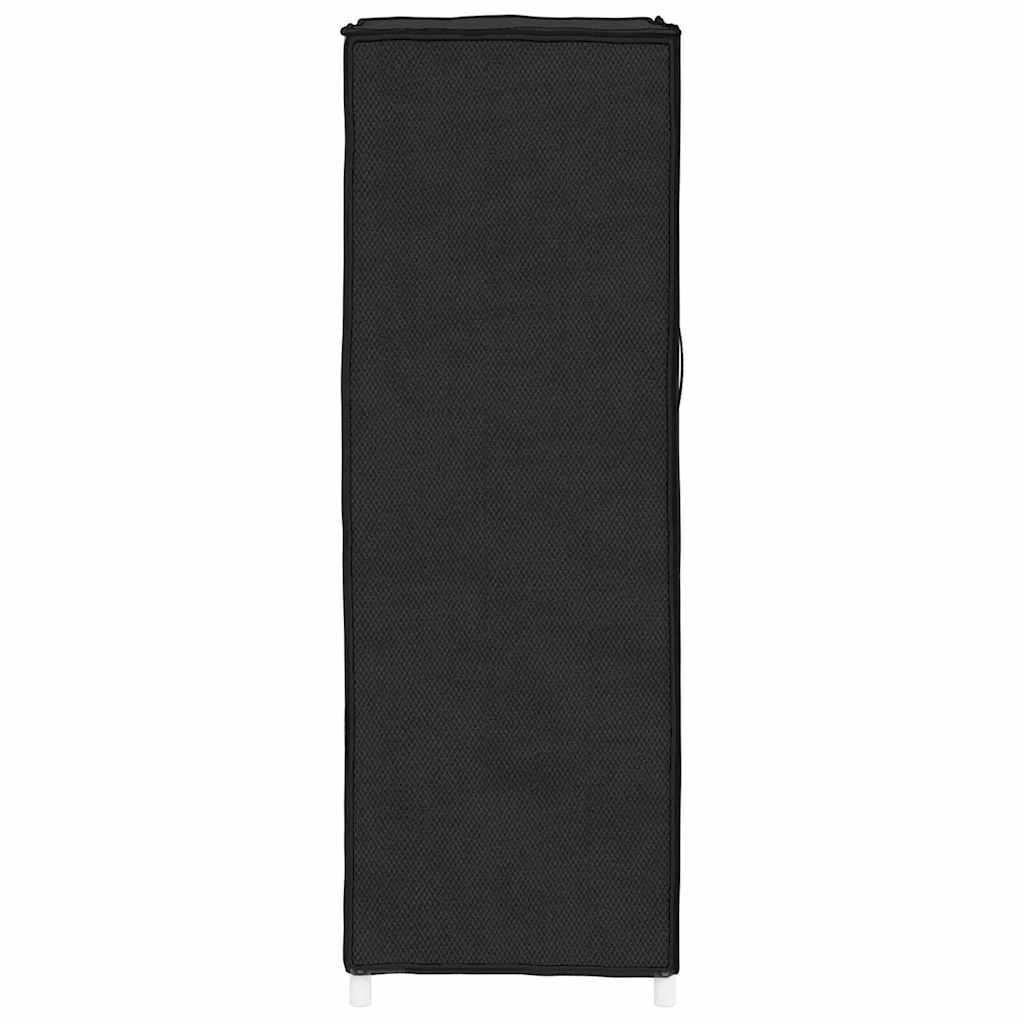 Skoskap svart 60x28x90 cm stoff