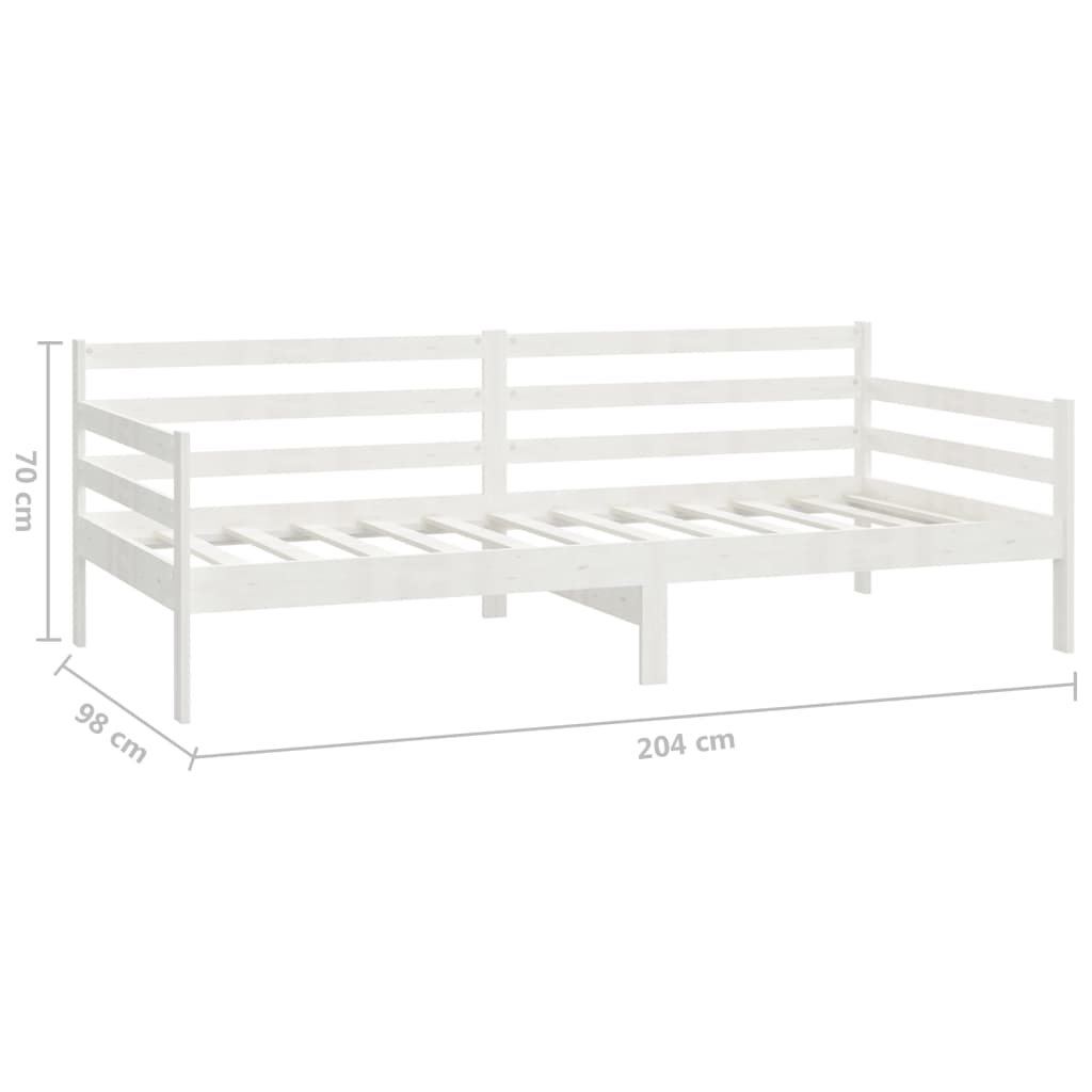 Dagseng hvit heltre furu 90x200 cm