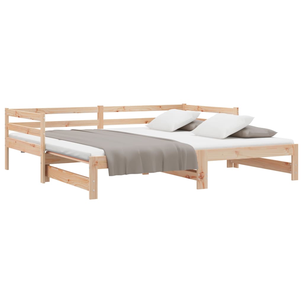 Uttrekkbar dagseng heltre furu 2x(90x200) cm