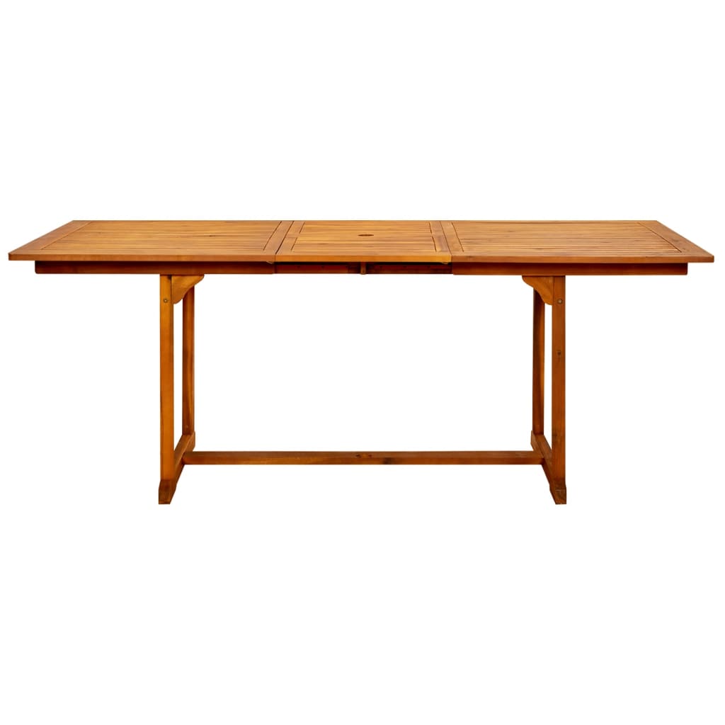Utendørs spisebord (150-200)x100x75 cm heltre akasie vidaXL