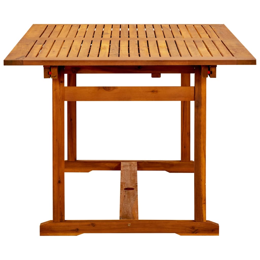 Utendørs spisebord (150-200)x100x75 cm heltre akasie vidaXL