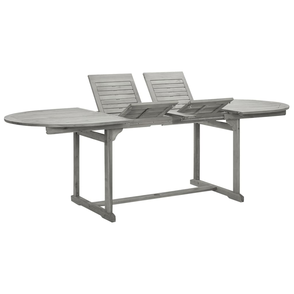 Utendørs spisebord (160-240)x100x75 cm heltre akasie