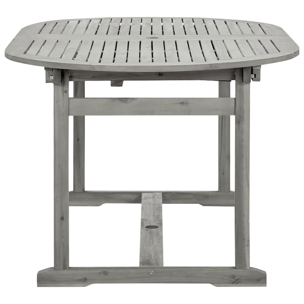 Utendørs spisebord (160-240)x100x75 cm heltre akasie
