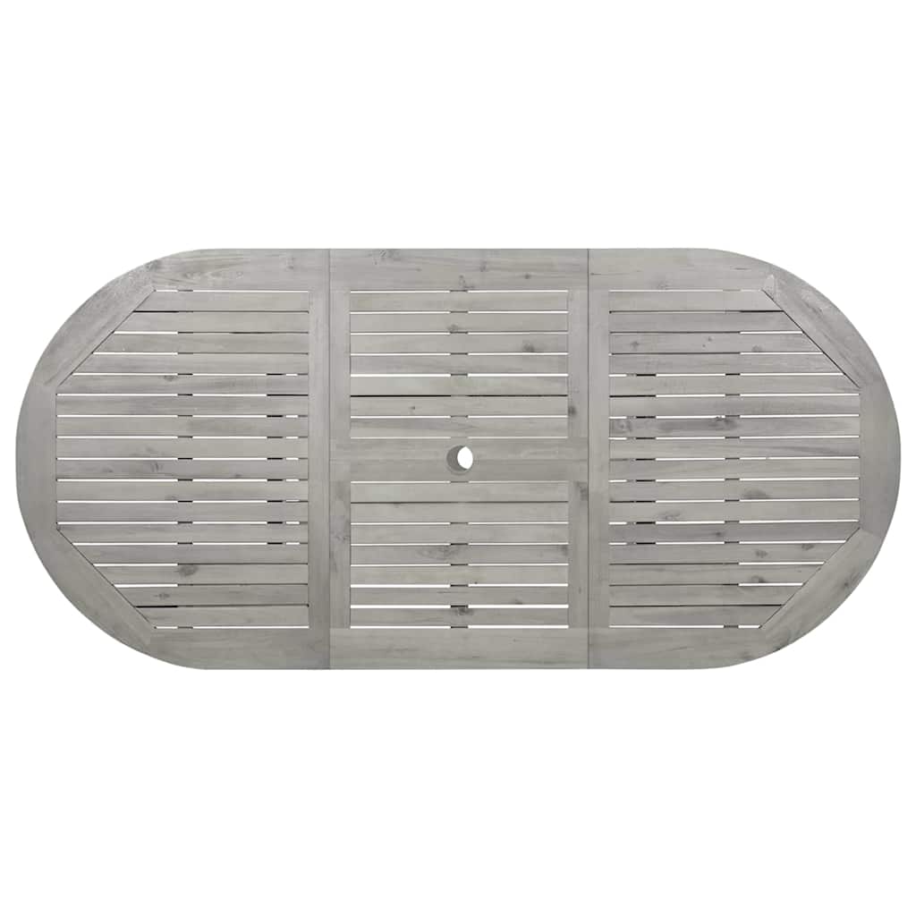 Utendørs spisebord (120-170)x80x75 cm heltre akasie