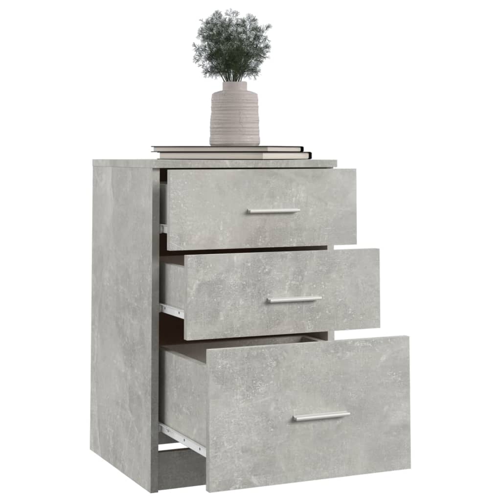 Nattbord betonggrå 40x40x63 cm konstruert tre