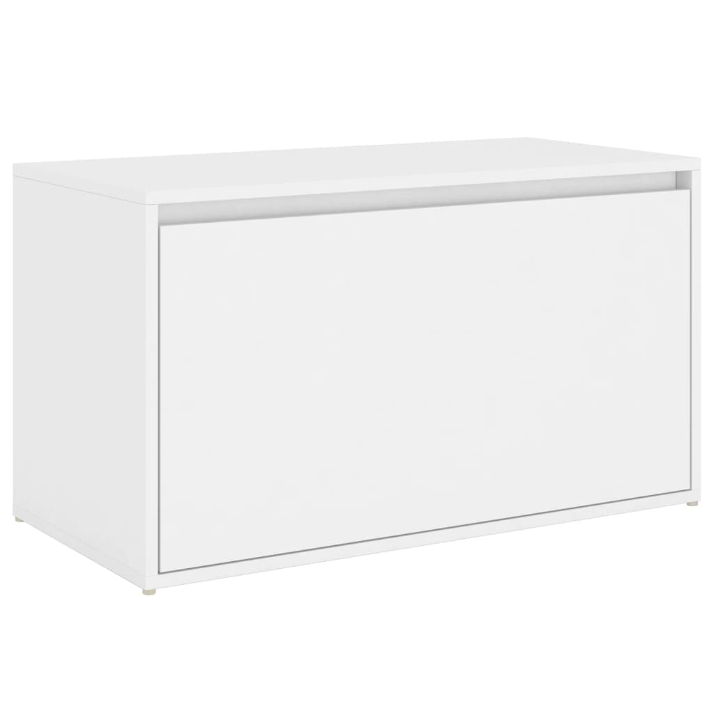 Gangbenk 80x40x45 cm hvit konstruert tre