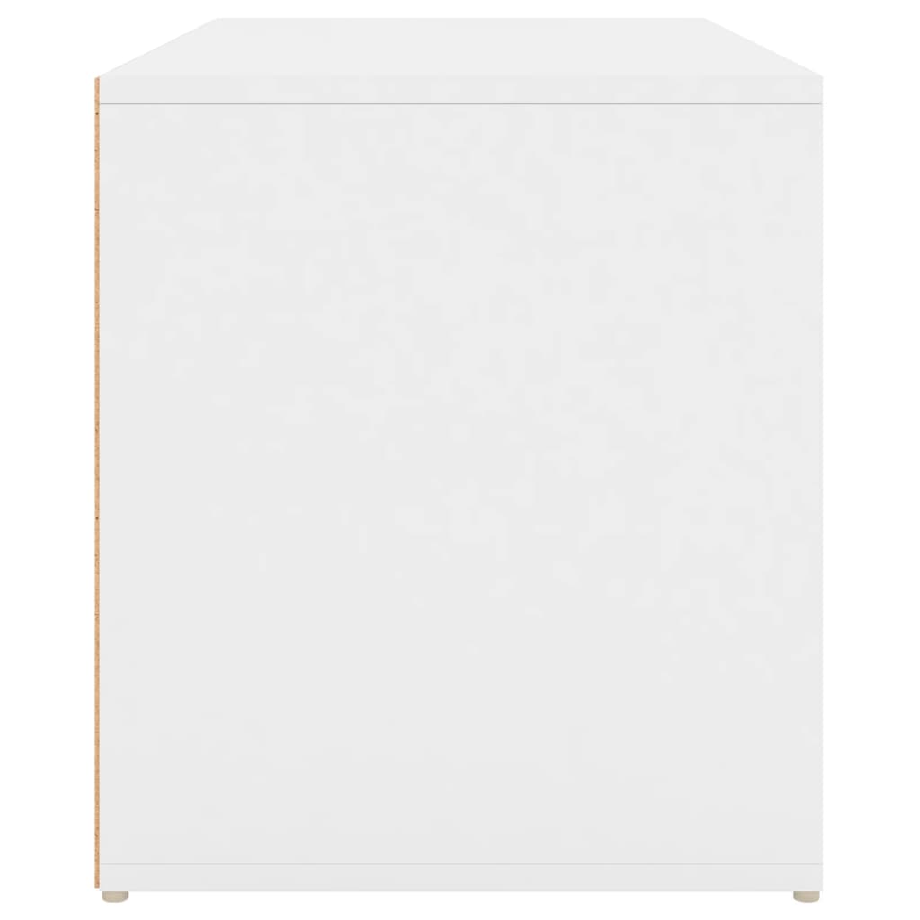 Gangbenk 80x40x45 cm hvit konstruert tre