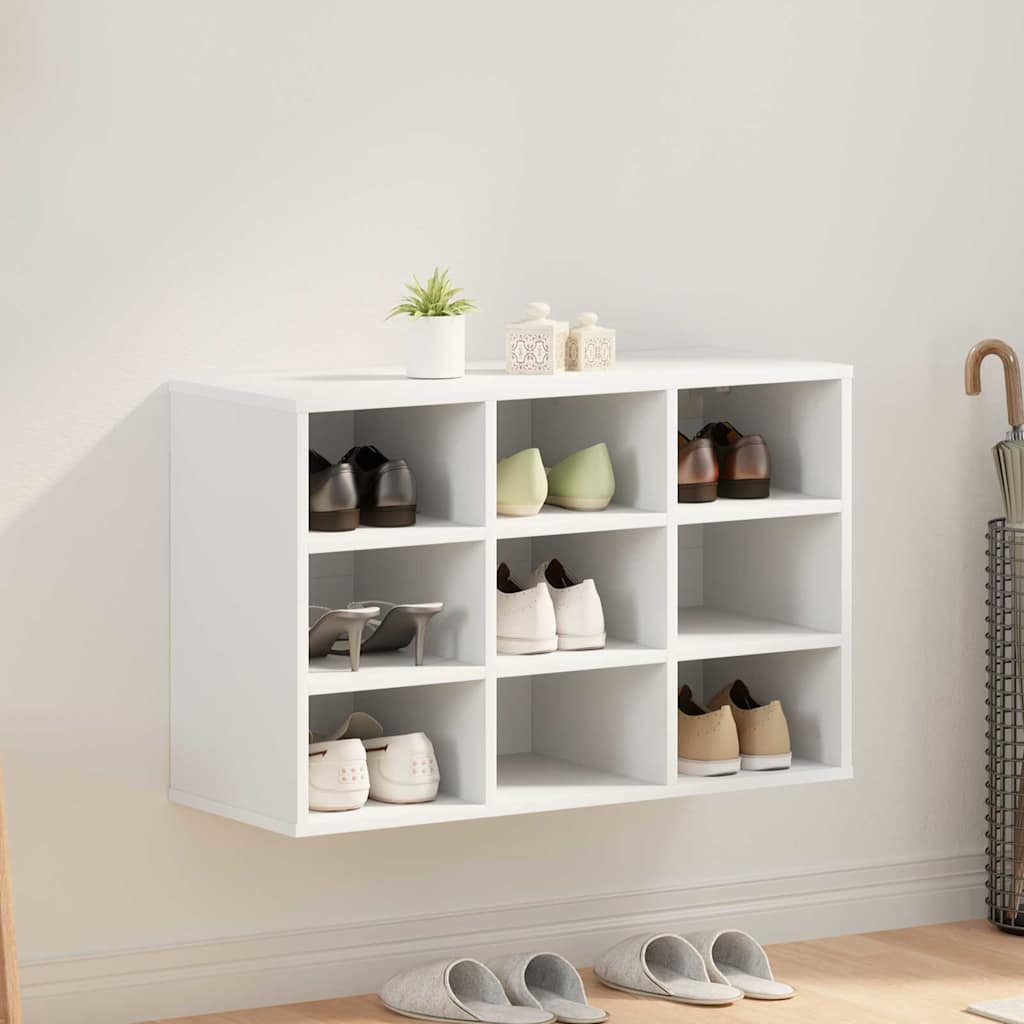 Sko Skap med hylle Hvit 77,5 x 30 x 51 cm Konstruert tre