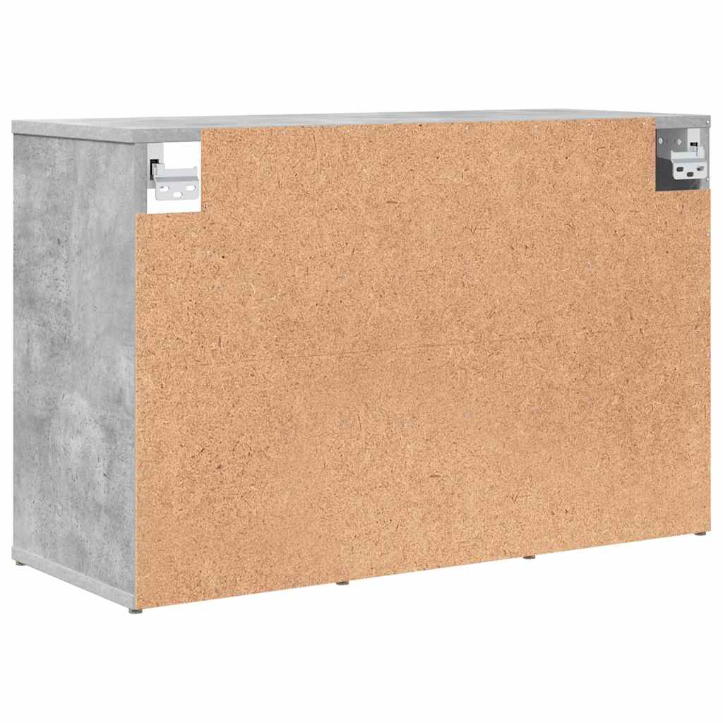 Sko Skap med hylle Betonggrå 77,5 x 30 x 51 cm Konstruert tre