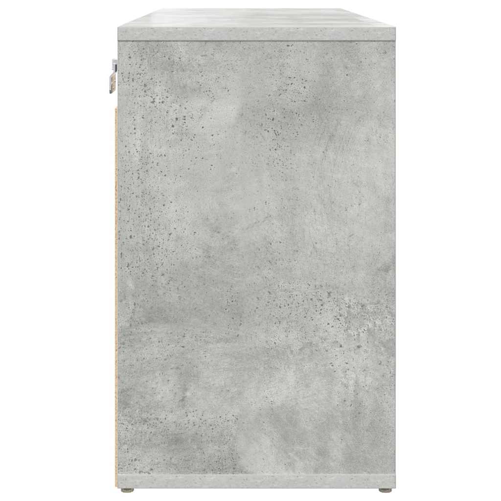 Sko Skap med hylle Betonggrå 77,5 x 30 x 51 cm Konstruert tre