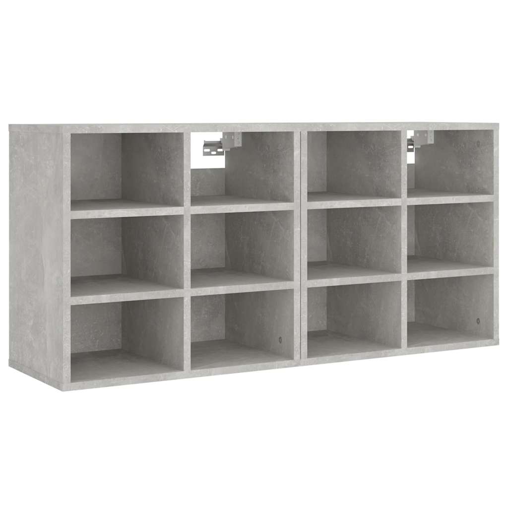 Skoskap betonggrå 2 stk 52,5x30x50 cm
