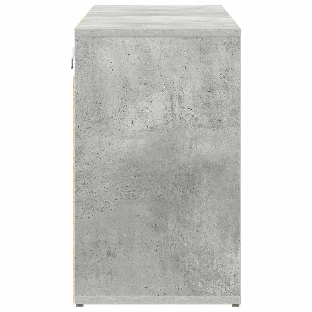Sko Skap med hylle Betonggrå 103 x 30 x 51 cm Konstruert tre