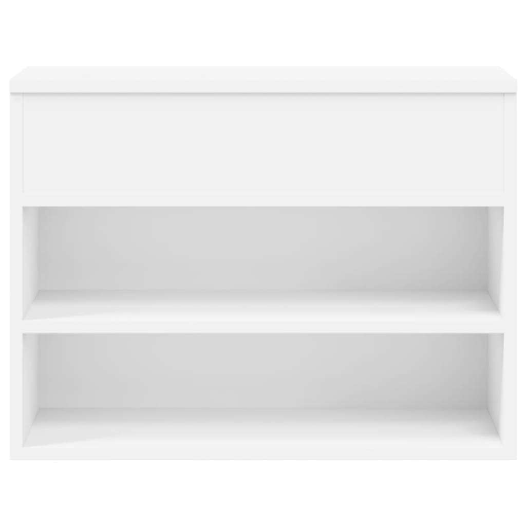 Skobenk hvit 60x30x45 cm konstruert tre