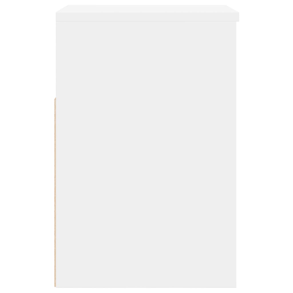 Skobenk hvit 60x30x45 cm konstruert tre
