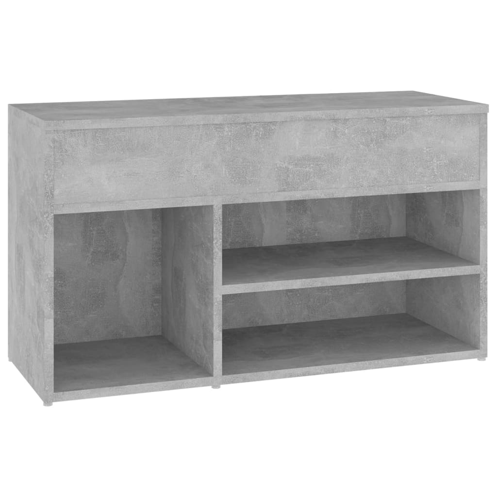 Skobenk betonggrå 80x30x45 cm konstruert tre
