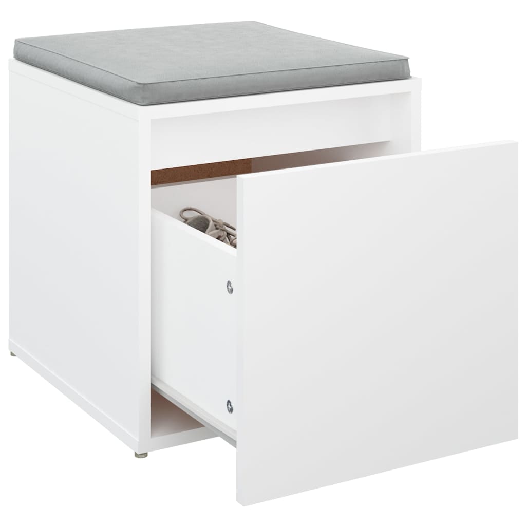 Oppbevaringsskap hvit 40,5x40x40 cm konstruert tre
