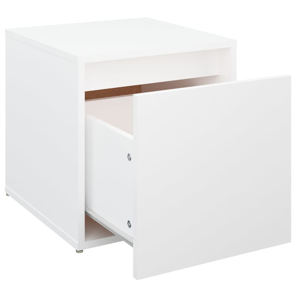 Oppbevaringsskap hvit 40,5x40x40 cm konstruert tre