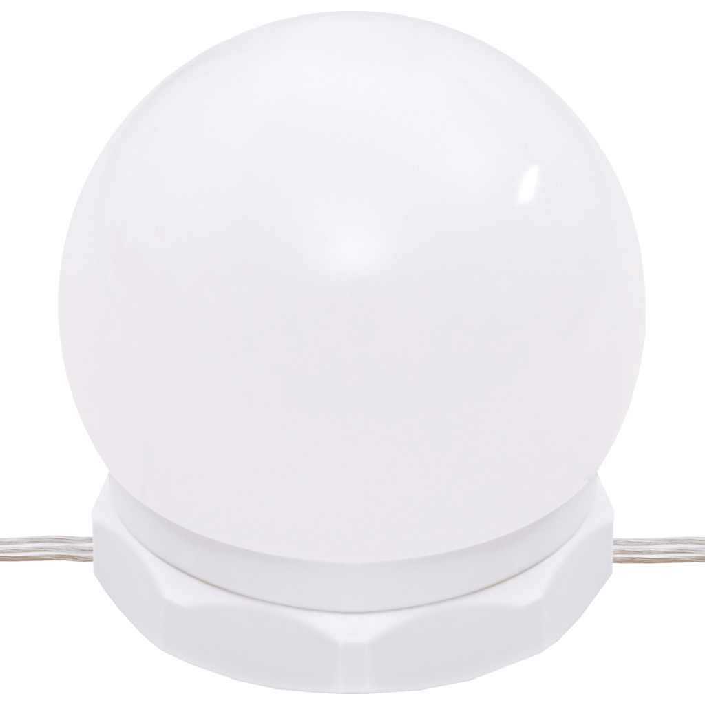 Sminkebord med LED hvit 60x40x140 cm vidaXL