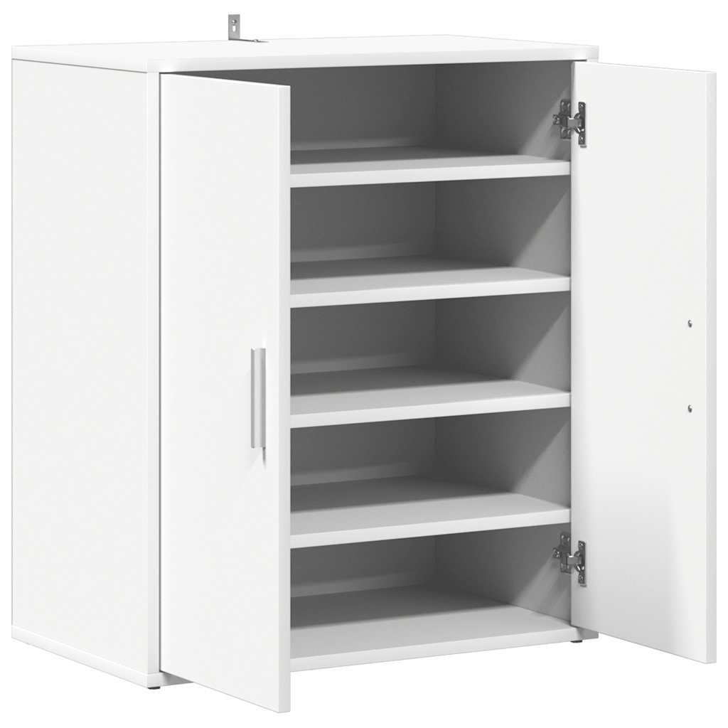 Skoskap hvit 60x35x70 cm konstruert tre