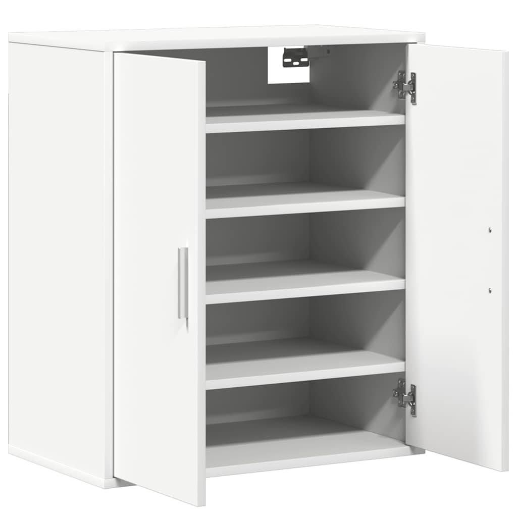 Skoskap hvit 60x35x70 cm konstruert tre