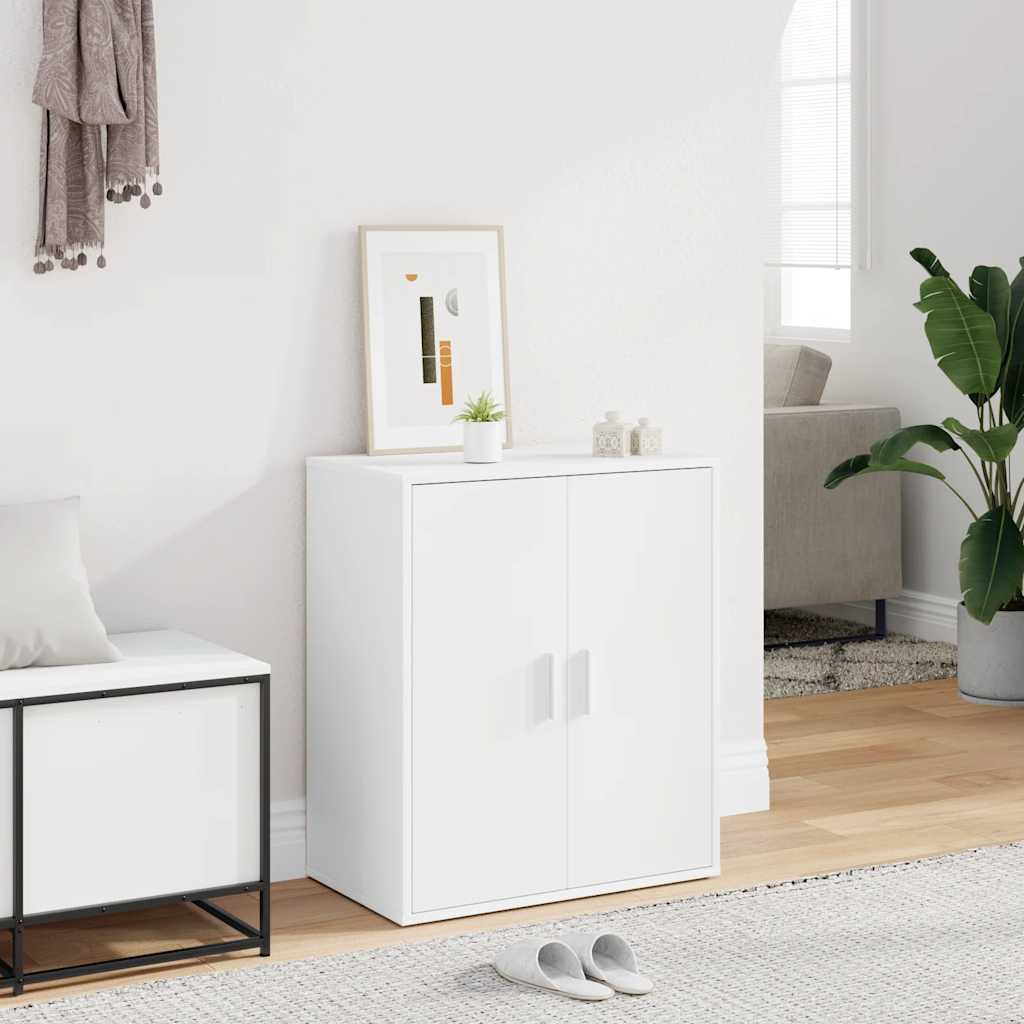 Skoskap hvit 60x35x70 cm konstruert tre