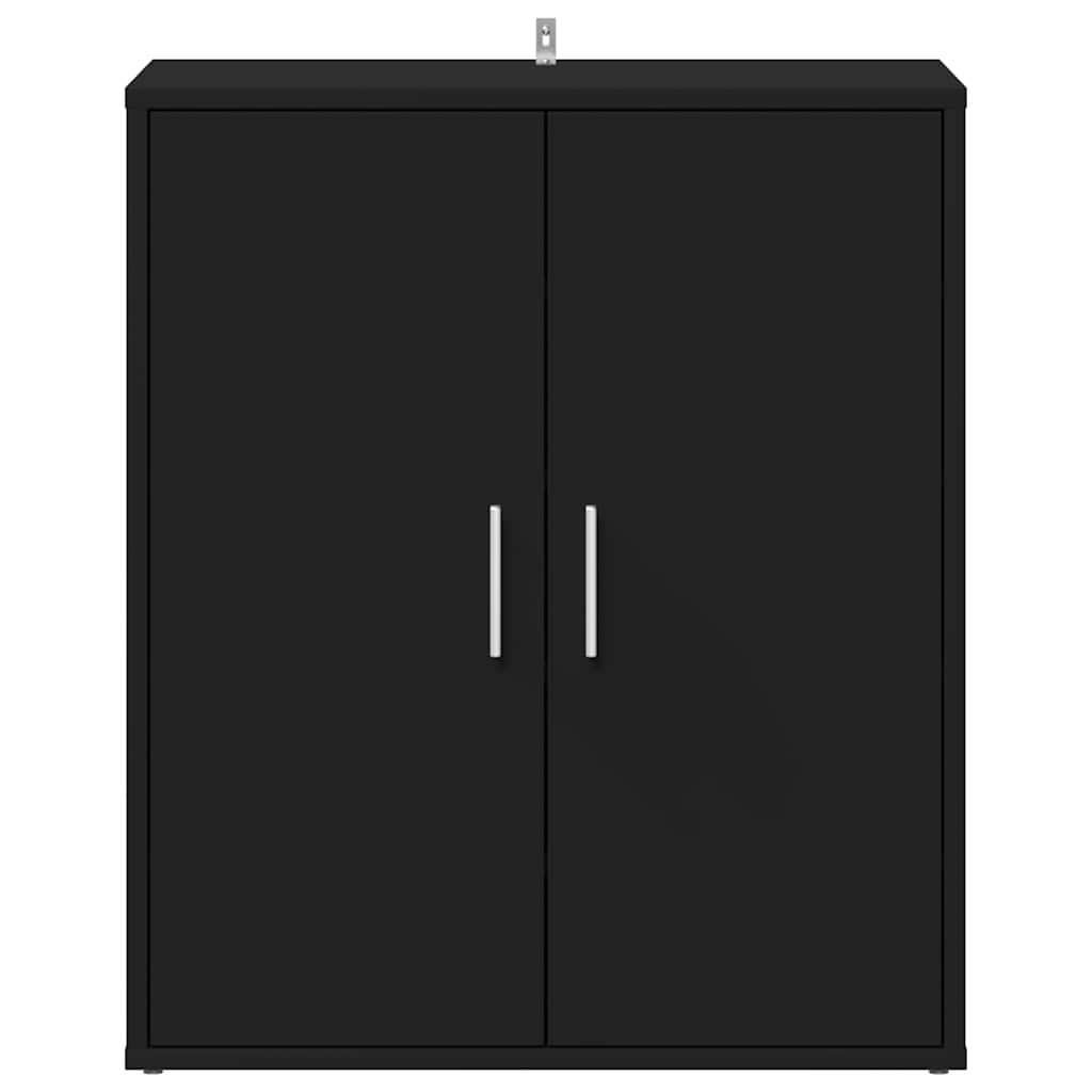 Skoskap svart 60x35x70 cm konstruert tre