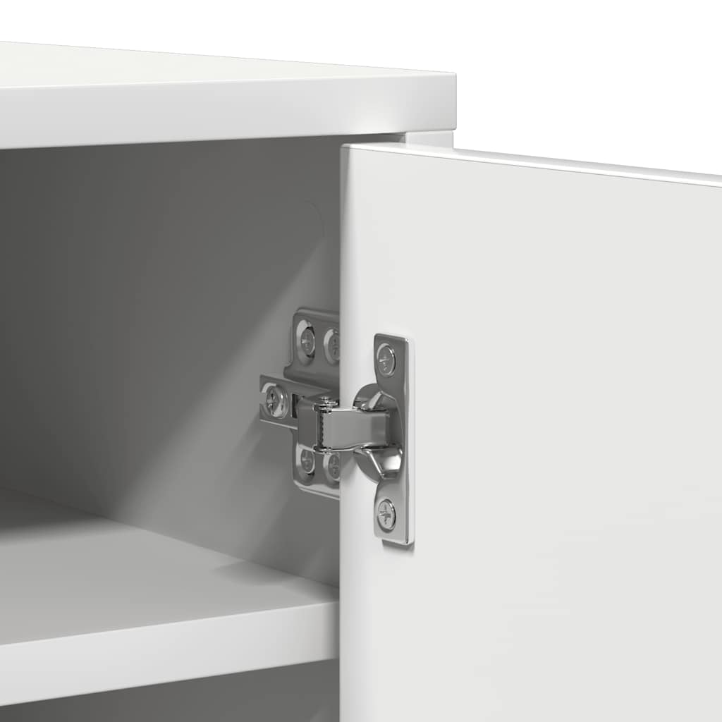 Skoskap hvit 60x35x92 cm konstruert tre