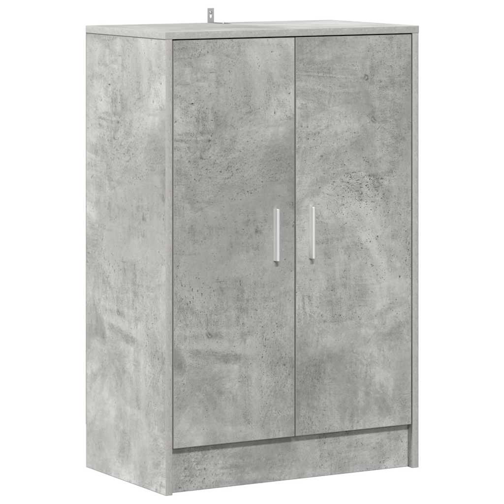 Skoskap betonggrå 60x35x92 cm konstruert tre
