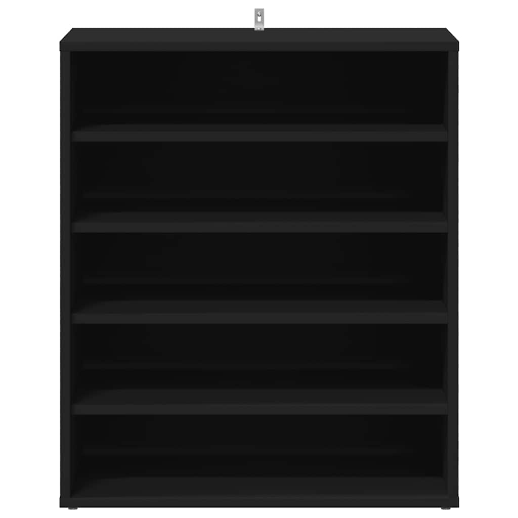 Skoskap svart 60x35x70 cm konstruert tre