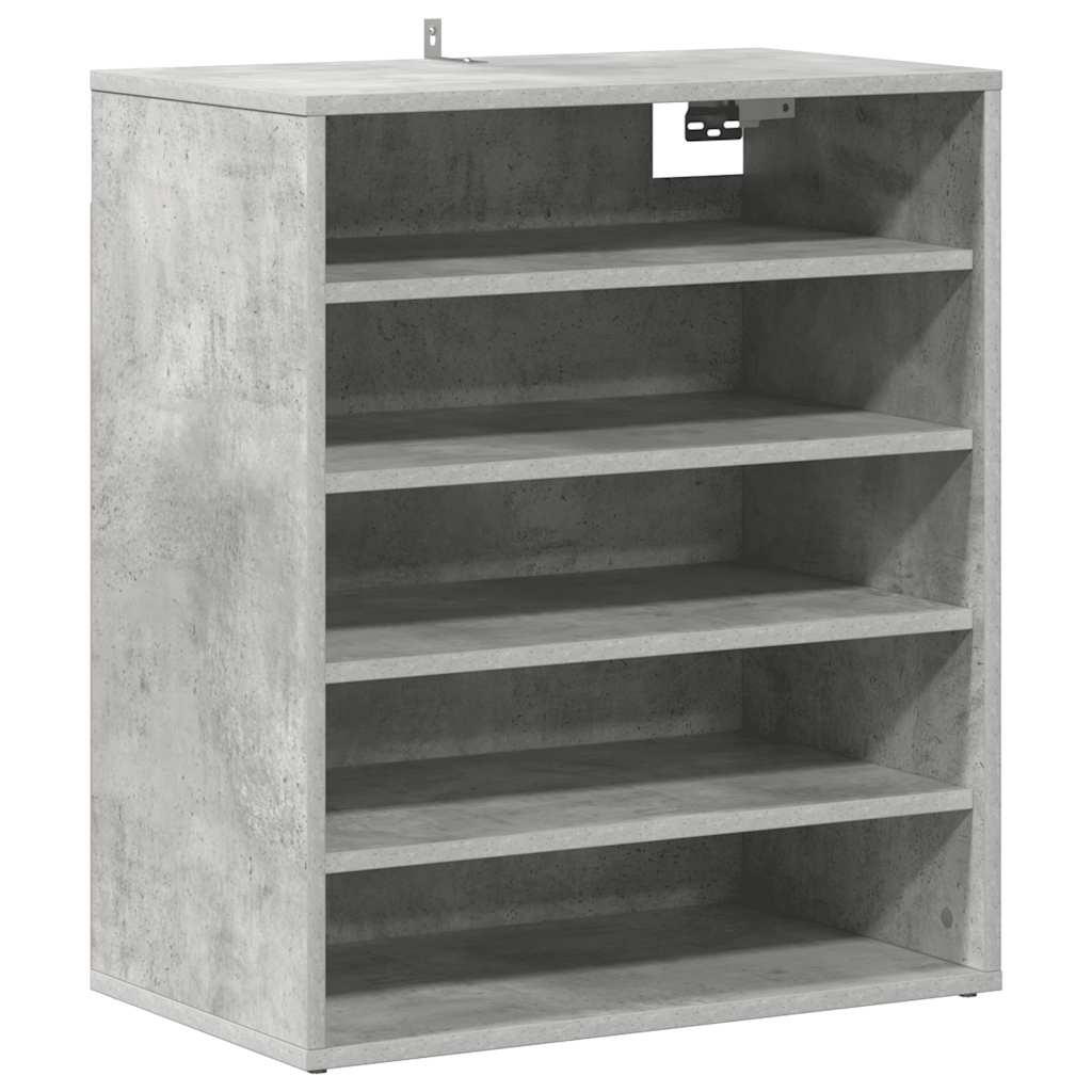 Skoskap betonggrå 60x35x70 cm konstruert tre