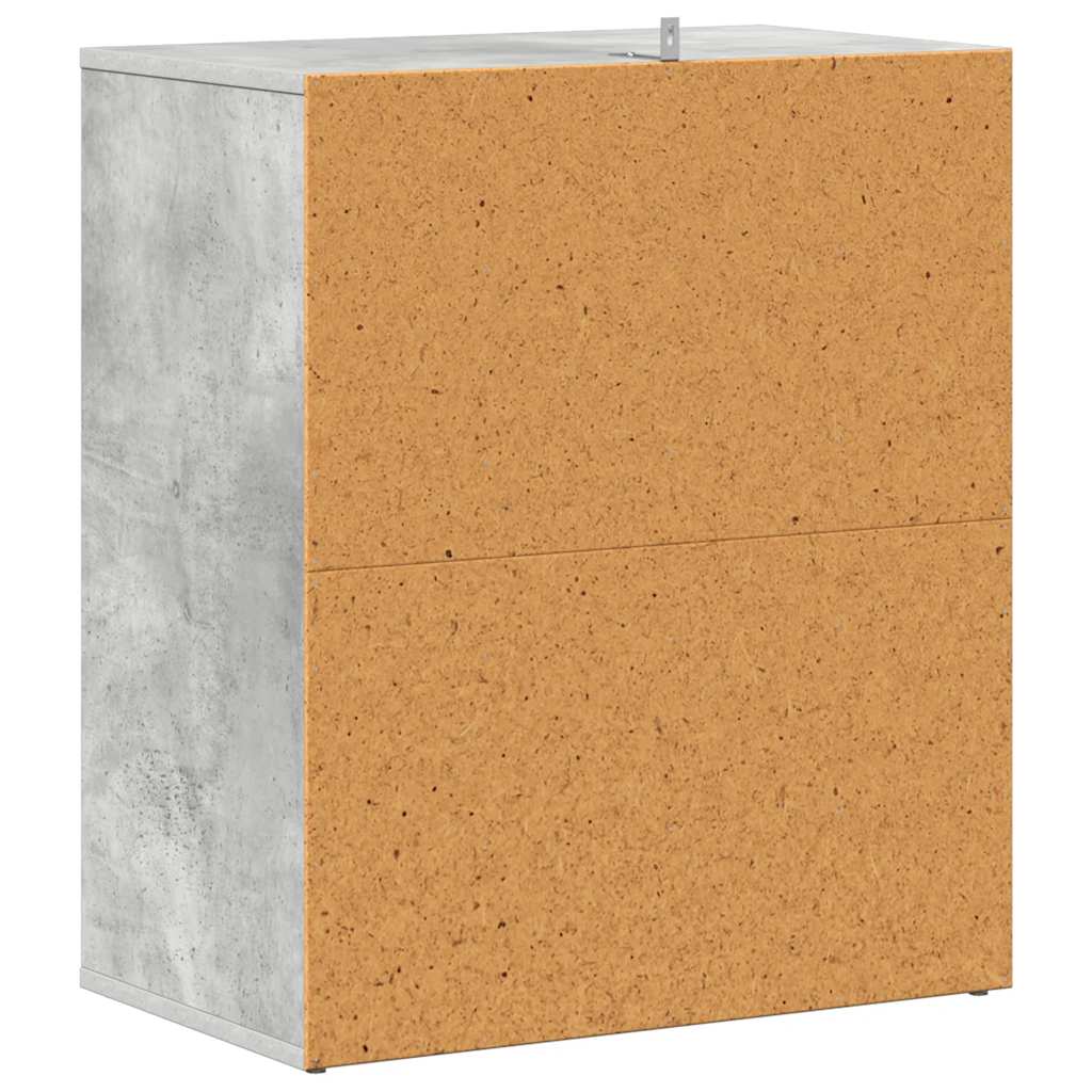Skoskap betonggrå 60x35x70 cm konstruert tre