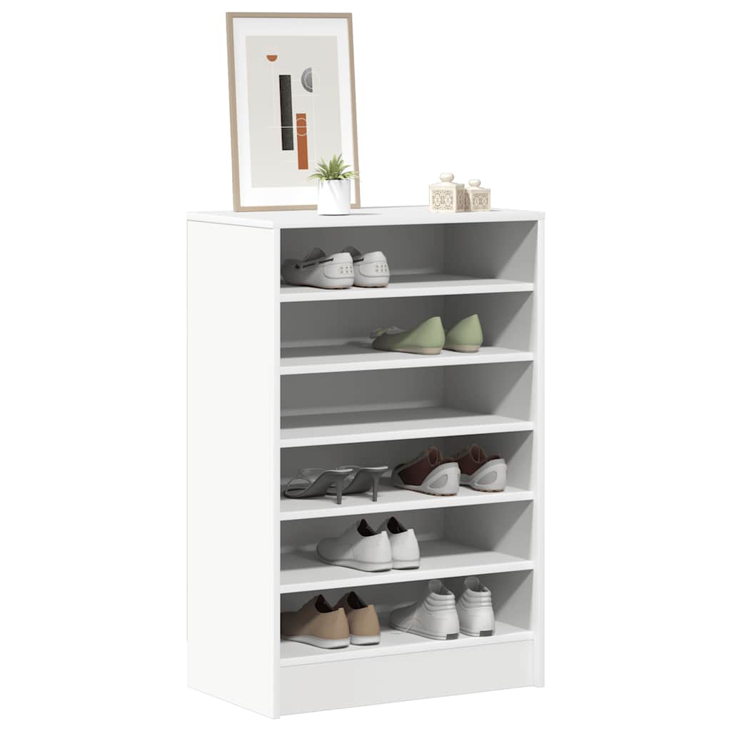 Skoskap hvit 60x35x92 cm konstruert tre